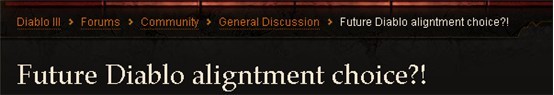 What do you think of the recommendation of Diablo 3 Alignment?