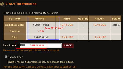 Discount Coupon For Diablo 3 EU Server Players