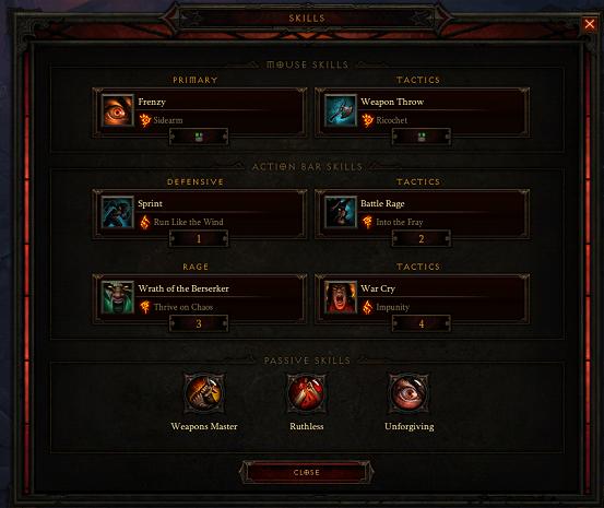 Diablo 3 Barbarian depth analysis – Weapon Throw style