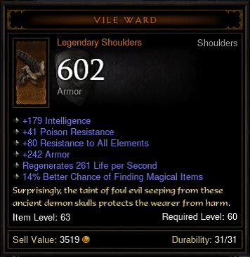 Legendary Items Recommendation for Diablo 3 Wizard