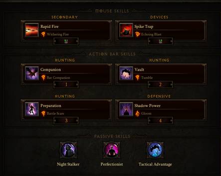 Diablo 3 Guide:Demon Hunter Skill Build Sharing