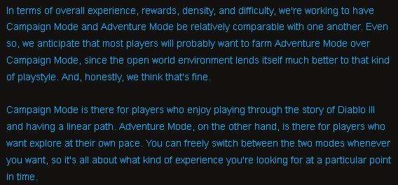 Diablo III Adventure Mode: More Rewarding and Interesting