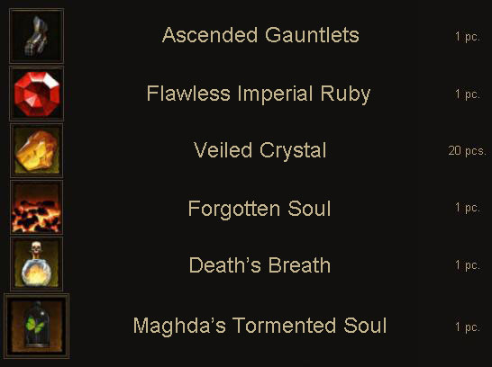  cain's scrivener crafting material