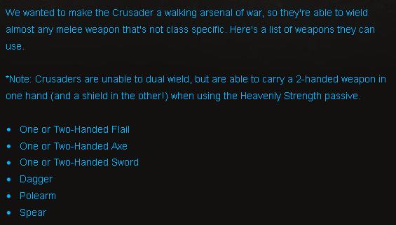 Which Weapon Will You Choose For Crusader in Reaper of Souls