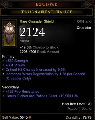 diablo 3 reaper of souls shield for crusader