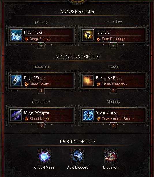 The Diablo 3 Guide for Frost Wizard to Equip in 1.0.7 Patch