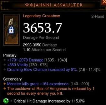 Diablo III Demon Hunter Efficient Legendary Special Effects in ROS